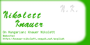 nikolett knauer business card